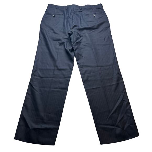 11-37 BROOKS BROTHERS Men's Trousers Fitzgerald Pin Stripe Black Size 42R/W36 - Picture 3 of 10